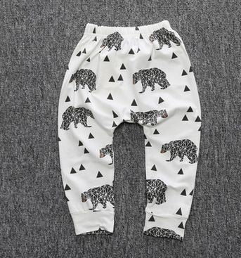 Print Pattern Cotton Baby Trousers Babys pant